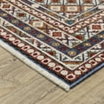 thumbnail image 2 of Oriental Weavers Hastings Area Rug - HA08B - 5'3" x 7'6" - in Red/ Multi - Vintage Bohemian Style, Stain Resistant, Family and Pet Friendly , Bedroom, Office Rug, 2 of 5