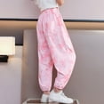 thumbnail image 5 of Babcutegg Kid Girls Capris Elastic Waist Straight Leg Nylon&Spandex Jogger Pants for Girls Pink 9 T, 5 of 5