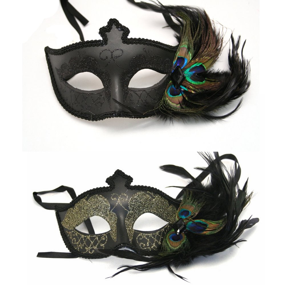 Venetian Mask Black Small Unisex Adult Teen 