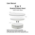 thumbnail image 4 of 3 In 1 360 Degree 5V Electric Auto-Rotation Photography Rotating Turntable Display Stand Display ,Excellent Structural Design, 4 of 7