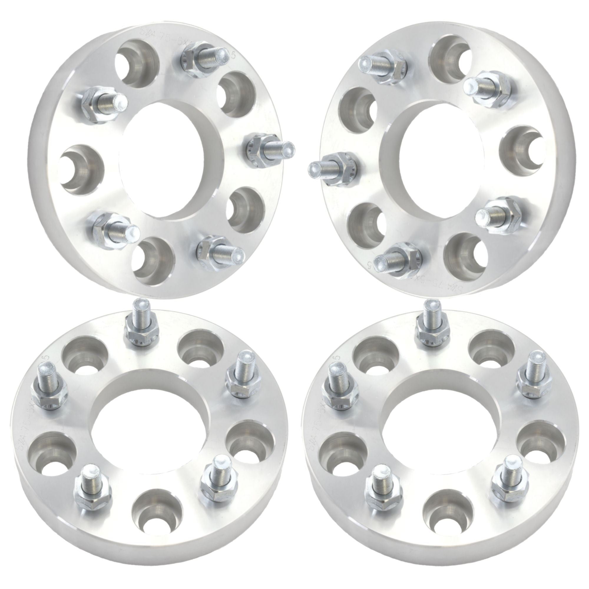 5x5 to 5x4.75 Wheel Adapters 1" Thick 1/2x20 Lug Studs Billet Spacers x 4