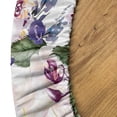 thumbnail image 5 of Ambesonne Tropical Floral Fitted Round Tablecloth, Exotic Orchid Leaf, 45"- 56" Diameter, Dark Lavender Green Pink, 5 of 5