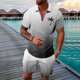 thumbnail image 1 of WILLBEST Traje Casual de Moda para Hombre, Dos Trajes, Camisa y Pantalones Cortos de Color Liso con Cremallera En La Parte Superior., 1 of 4