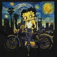 thumbnail image 2 of Betty Boop Biker Starry Night Art Tank Top Tee Shirt Women Brisco Brands S, 2 of 5