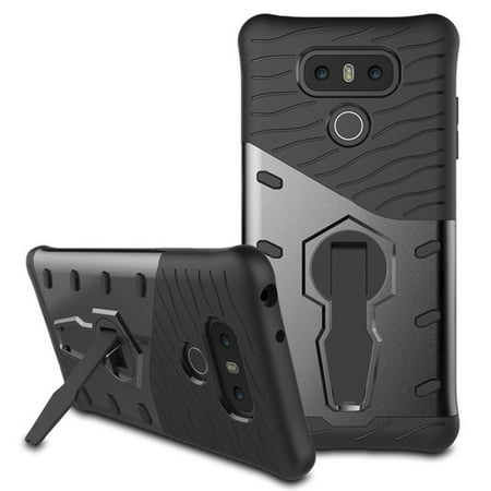 LG G6 Case, Mignova Hybrid Protective Case Shock-Absorption Drop-Protection Hard PC Shell & Soft Silicone Inner Case with Kick Stand for LG G6 Cell Phone