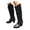2-Black, variant on Women's Knee High Boots Winter Pull on Fall Tall Slouch Boot Chunky Low Flat Heel Ladies Dress Long Booties