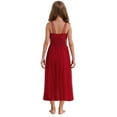 thumbnail image 2 of Aislor Girls' Asymmetrical Tutu Skirted Leotard Sequined Ballroom Lyrical Dress Latin Ballet Dancewear Burgundy 6, 2 of 7
