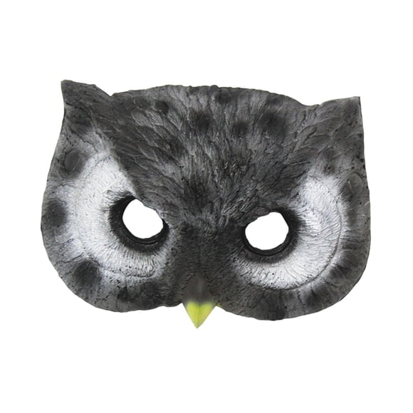 Máscaras de búho 3D, accesorios de fotografía para vestir, decoración de ropa, máscaras de pájaros para hombres Gris