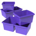 thumbnail image 1 of STOREX Bac de Rangement pour Salle de Classe 4 Gallons (15L), Violet (Lot de 6), 1 of 2