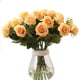 thumbnail image 3 of Simulación de rosa hidratante, decoración del hogar, accesorios de boda, flor falsa, simulación de flor, rama única, sensación de tela de seda hidratante, rosa, 3 of 5