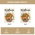 thumbnail image 6 of Sm:)e Fall Garden Flag 12x18 Inch Double Sided - Seasonal Decorative Flag Rustic Autumn Outdoor Yard Decor, Welcome Pumpkins and Eucalyptus, 6 of 7