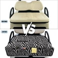 thumbnail image 6 of COEQINE Universal Golf Cart Seat Towel Blanket with 4 Front Pockets & Convenient Fold-Away Design, Fits for EZGO, Yamaha, Club Car and More 2 Person Seats, Zebra Stripes Print, 6 of 8