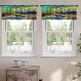 thumbnail image 2 of LALILO Kitchen Curtain Valance Art Wall Art Hanging Wall Rod Pocket Window Curtain 52"x 18" Set of 2, 2 of 5