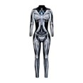 thumbnail image 1 of Disfraz de esqueleto 3D jinwen para mujer Halloween Talla L, 1 of 8