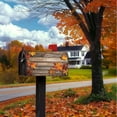 thumbnail image 4 of PBOBRIICH Fall Wooden Grain Maple Leaves Mailbox Cover,18x21, 4 of 5