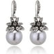 thumbnail image 1 of Diamonds Pearl Dangle Drop Earrings Vintage Sunflower Earrings Pearl Hook Earrings Jewelry for Women,Grey Gray As the description------Product code 64, 1 of 5