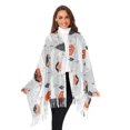 thumbnail image 3 of FORMRS Womens Scarf Winter Soft Long Big Warm Shawls Wrap Tassel Scarves, Cartoon Red Houses, 3 of 9