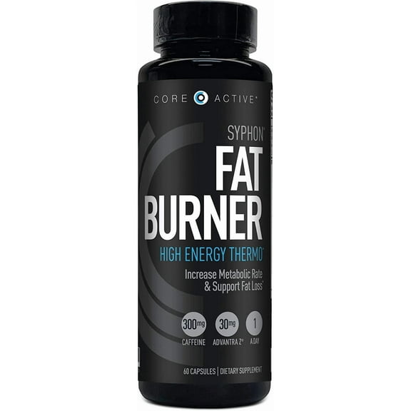 Core Active Syphon Thermogenic Fat Burner - Keto Friendly Weight Loss Supplement Pills - Advantra Z for Energy, Focus, Appetite Control Increase Metabolism Muscle Toning - 60 Capsules - 60 Day Supply