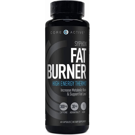 Core Active Syphon Thermogenic Fat Burner - Keto Friendly Weight Loss Supplement Pills - Advantra Z for Energy, Focus, Appetite Control Increase Metabolism Muscle Toning - 60 Capsules - 60 Day Supply