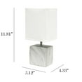 thumbnail image 4 of Simple Designs Petite Marbled Ceramic Table Lamp with Fabric Shade, 4 of 9