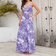 thumbnail image 1 of FcBaudy Camisole Sans Manches Robe Col en V, Robes d'Été pour Femmes, Robes Sans Manches Imprimées à Bretelles Longues Robe pour Femmes, 1 of 7