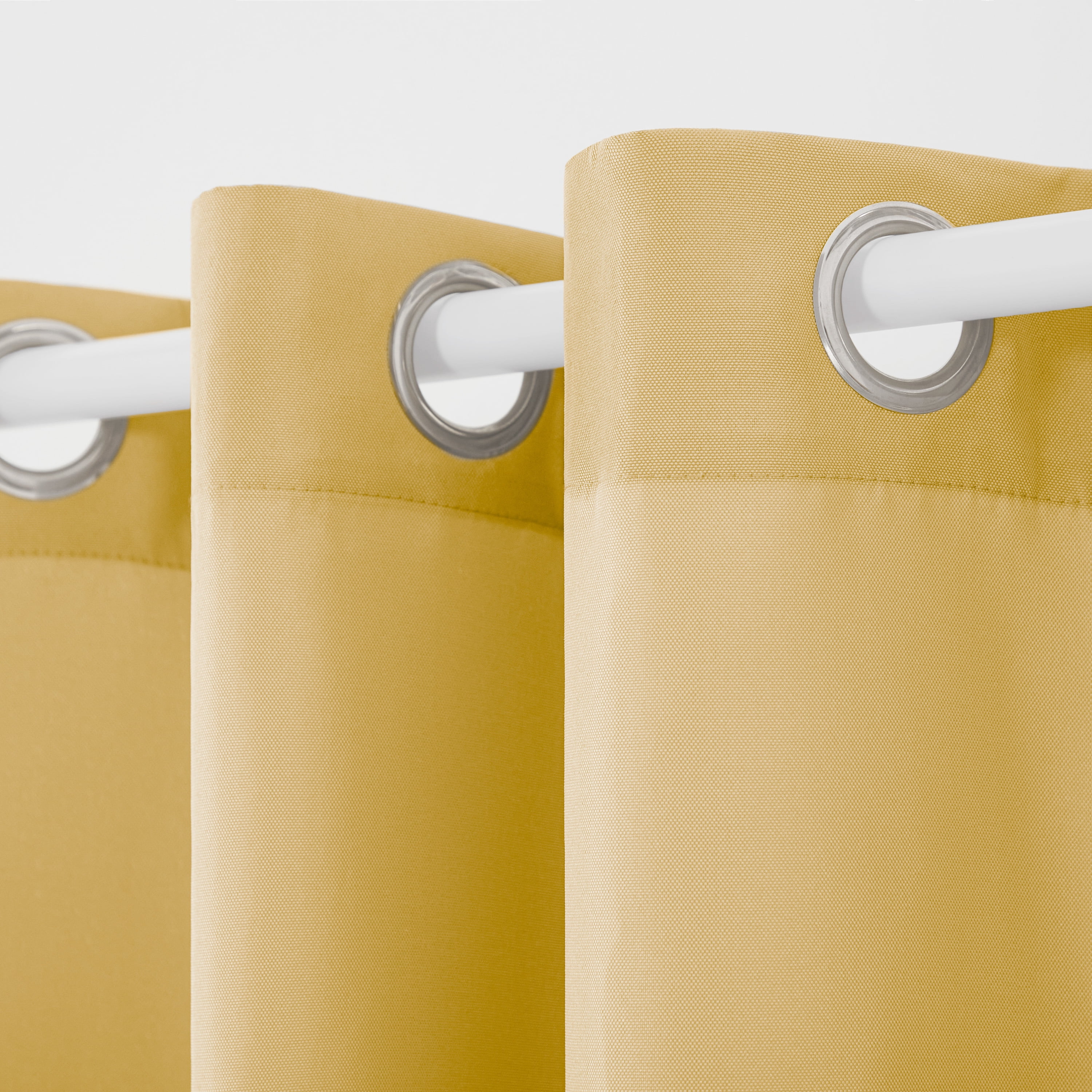 TOWN & COUNTRY BASICS Cabana Solid Heavyweight Indoor Outdoor Curtains, Light Filtering Opacity with Grommet Top, Water Repellent, 2-Pack Set, 54"x63", Sundress
