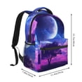 thumbnail image 2 of Fotbe Dreamy Colorful Starry Sky Pattern Casual Backpack for School, Travel, and Outdoor Activities - Durable, Lightweight, and Comfortable, 2 of 5