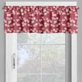 thumbnail image 4 of Ambesonne Floral Valance & Curtain, Concept of Flower and Birds, 55"x36", Ruby and Blush, 4 of 7