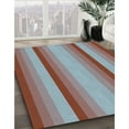 thumbnail image 3 of Ahgly Company Machine Washable Indoor Rectangle Transitional Columbia Blue Area Rugs, 8' x 10', 3 of 7