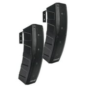 Sound Town 2-Pack 250W Passive Column Array Speakers with 4 X 4” Woofers, Wall-Mount Brackets for Installation, Event, Church, Conference, Lounge, Black (CARPO-V4)