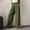 Army Green, variant on Womens Linen Pants Palazzo High Waisted Loose Business Pants Slacks Business Button Down Summer Long Trousers with Pockets,Gray M