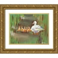 thumbnail image 1 of Seay, Anne 24x19 Gold Ornate Wood Framed with Double Matting Museum Art Print Titled - Ducks, 1 of 4