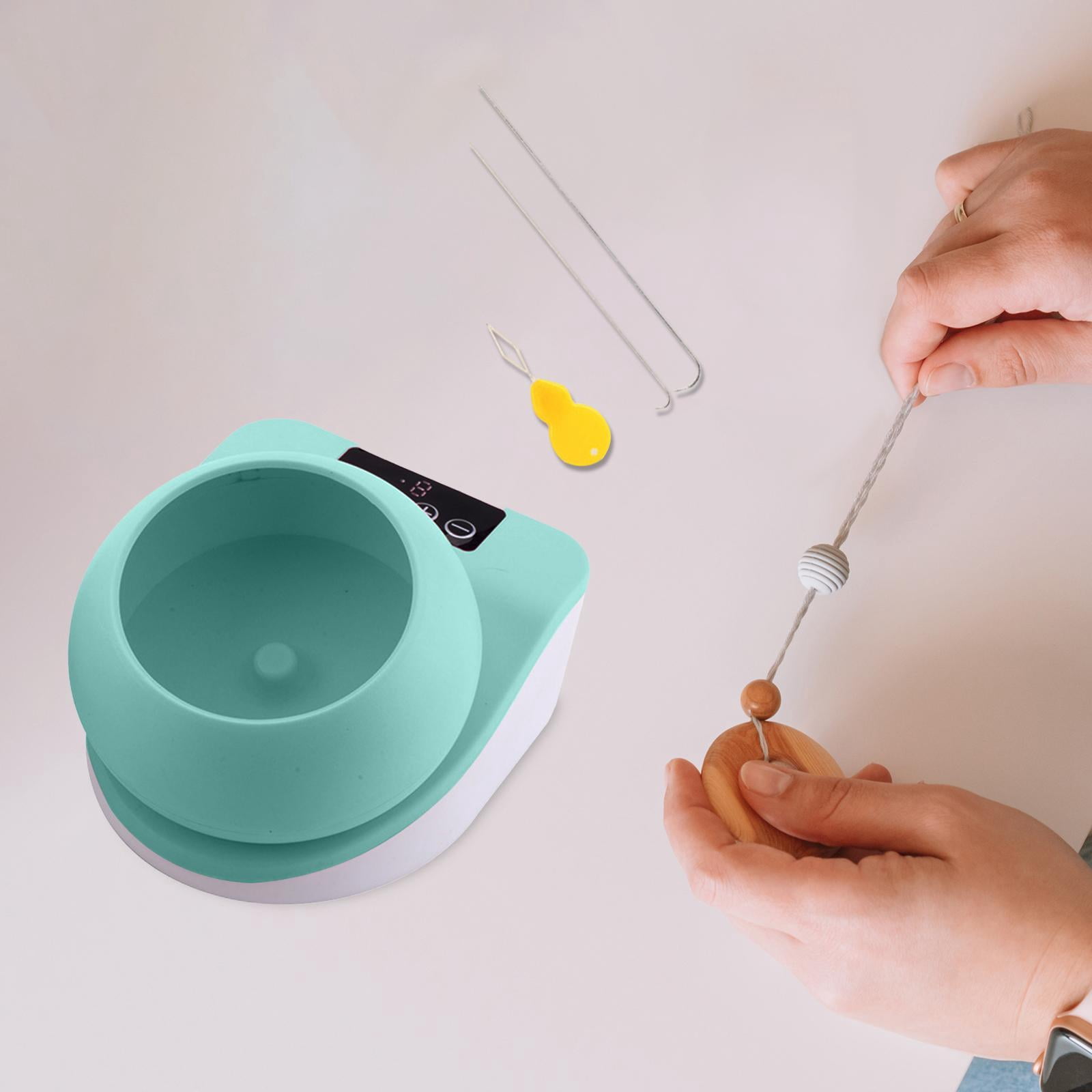 Milageto Automatic electric bead stringing machine, for efficient clay bead stringing, Green