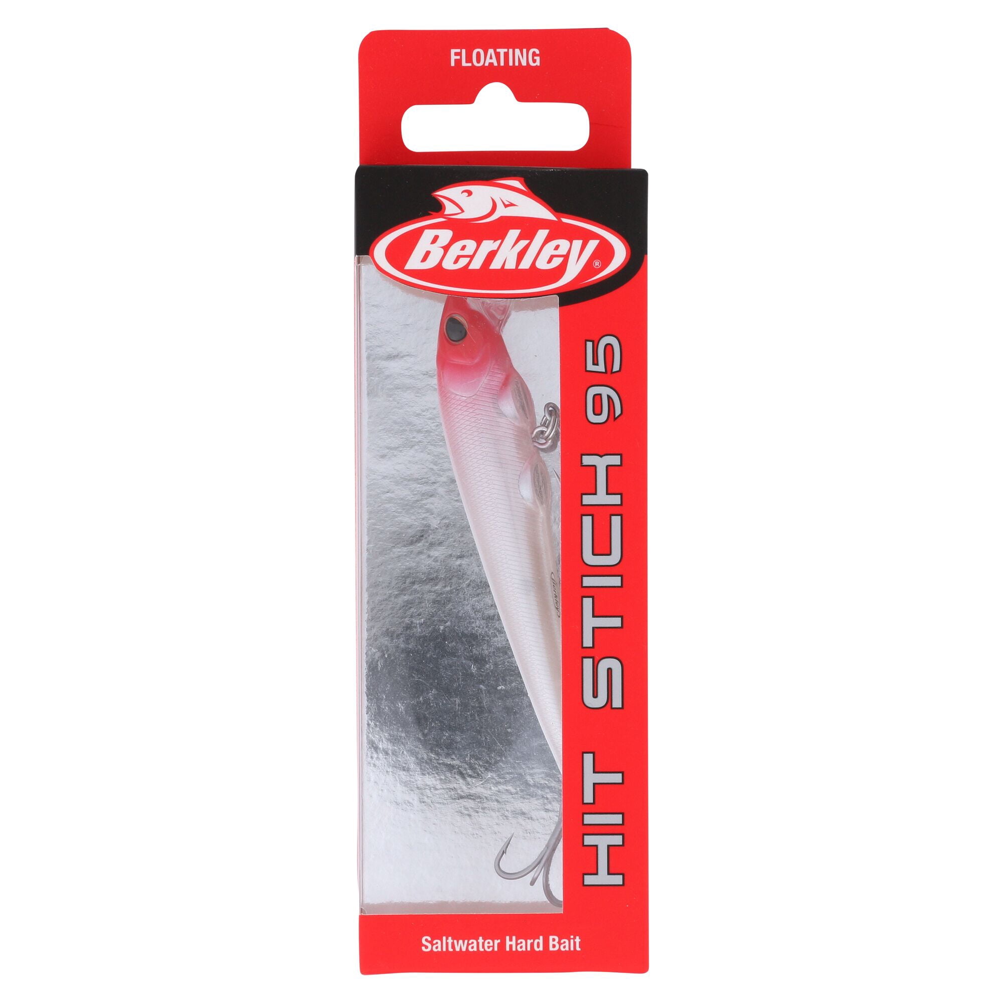 Berkley Hit Stick Saltwater, 3.75 in, Crankbaits, Red Head (1 Count)