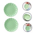 thumbnail image 4 of HOOWIFFY 2 Pcs Assiette de Jeu d'Imitation Plat Miniature Résine Vert Pâle Carré Temps de Jeu Création de Scène Miniature, 4 of 8