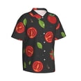 thumbnail image 2 of Bixox Men's Hawaiian Shirts Men's Tomatoes1 Print Short-Sleeve Shirt-X-Large, 2 of 8