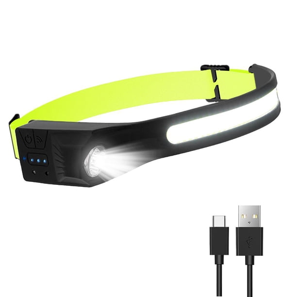 1 Uds. Faros COB con detección de ondas diadema ajustable trabajo nocturno adecuado