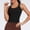 Black, variant on Womens Seamless Sports Tank, Racerback with Bust Design Workout Top Blue M