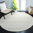 thumbnail image 2 of SAFAVIEH Trace Avaline Geometric Area Rug, Ivory, 6'6" x 6'6" Round, 2 of 9