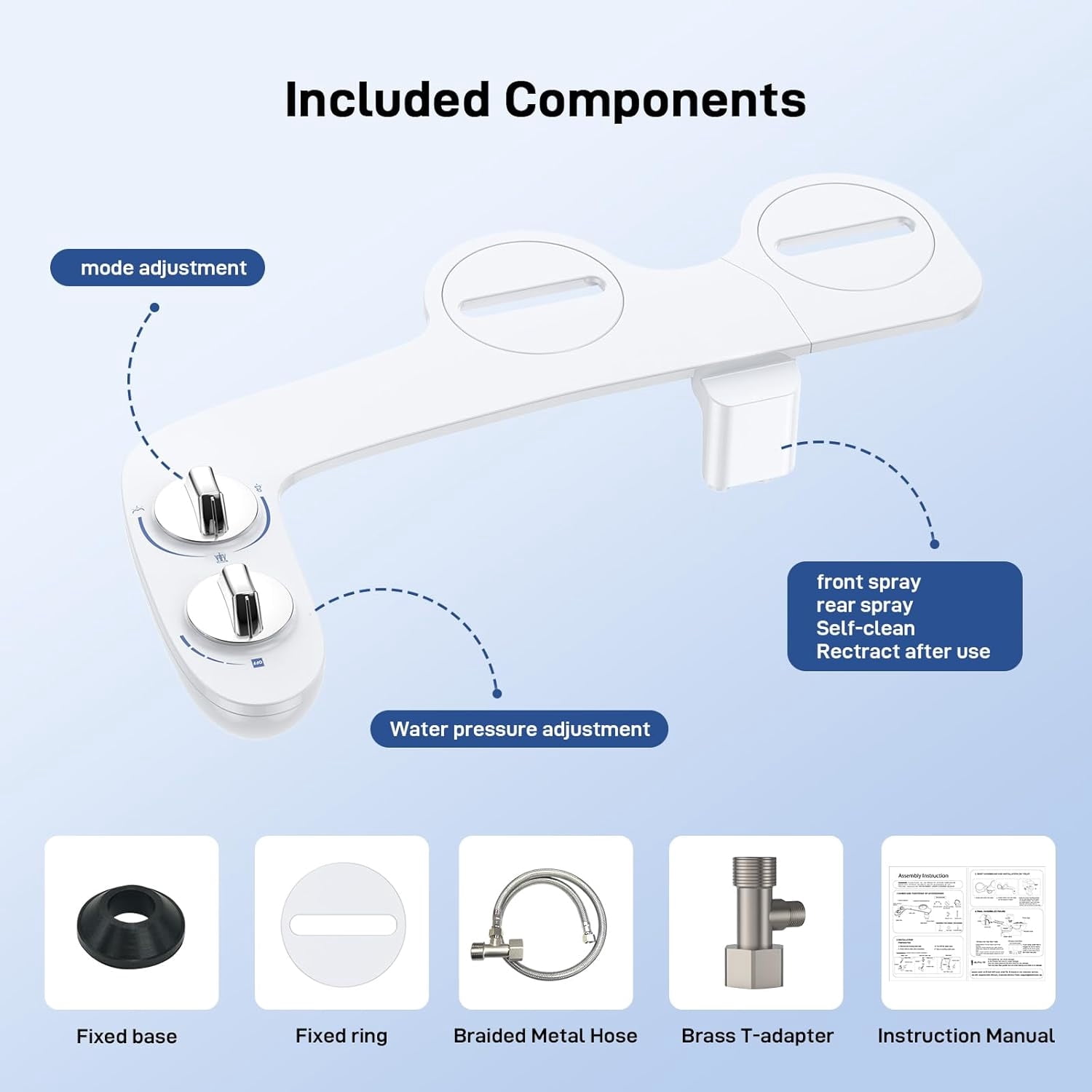 Aoile ABS White Bidet Attachment, 1 Piece