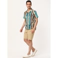 thumbnail image 4 of Camisa hawaiana manga corta botones Azul Marrón T M, 4 of 6