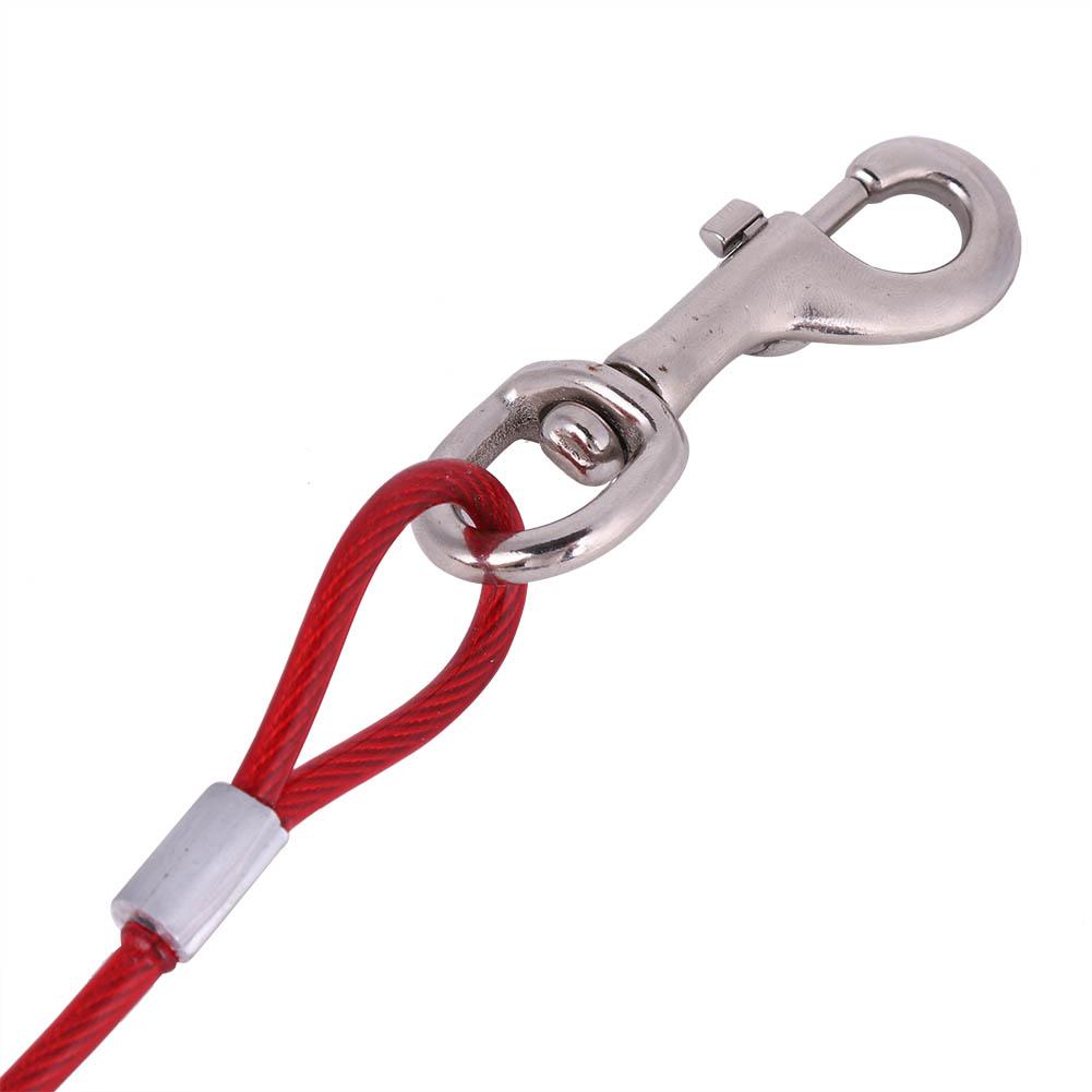 Kritne Steel Wire Dog Leash, Long Steel Wire Dog Leash Outdoor Camping Picnic Strong Pet Safety Cable Rope 5mm*5m, Steel Cable Dog Leash