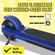 SANOPY Electric Scooter for Kids Ages 6-8, 10 mph, 50 mins Ride Time, 120W Motor, Adjustable Speed & Height, Colorful Lights, LED Display, Foldable Kids Electric Scooter