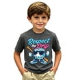 thumbnail image 3 of T-shirt Garçon Col Rond T-Shirts Garçon Manches Courtes Hauts de Baseball Chemises Fille 4T, 3 of 3