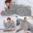 thumbnail image 5 of Sudadera Cobija Bluelander para Niño o Niña, Unisex, Capucha con Borrega y Mangas, Gris, 5 of 5