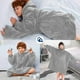 thumbnail image 5 of Sudadera Cobija Bluelander para Niño o Niña, Unisex, Capucha con Borrega y Mangas, Gris, 5 of 5
