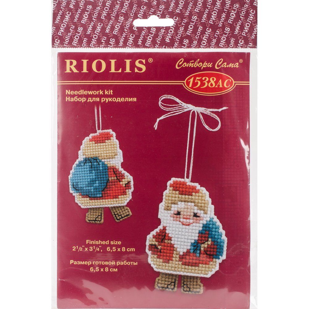 Santa Claus Counted Cross Stitch Kit-2.5"X3.25" 10 Count - Walmart.com