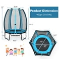 thumbnail image 2 of Gymax 4ft Enfants Trampoline Saut de Rebond Récréatif W / Clôture Filet Intérieur Extérieur, 2 of 9