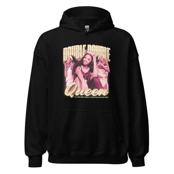 Angel Reese "Double-Double Queen" Hoodie (Black, S)