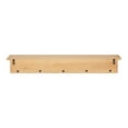 thumbnail image 4 of Kate and Laurel Alta Modern Floating Wood Wall Shelf with Coat Hooks, 36 x 5 x 5, Natural Wood, Decorative Wooden Shelf with 5 Hanging Posts for Storage, 4 of 8